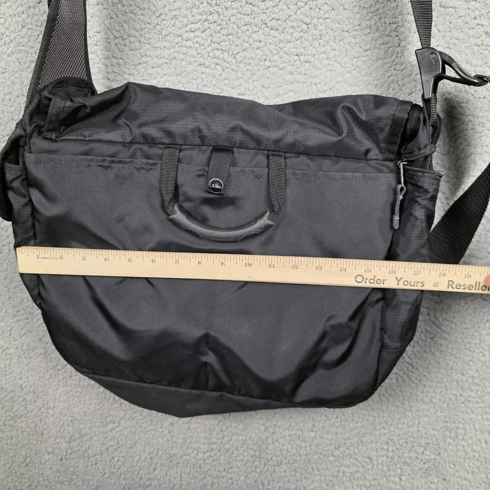 L.L. Bean‎ Messenger Bag Mens Large Black Nylon Crossbody Travel Organizer